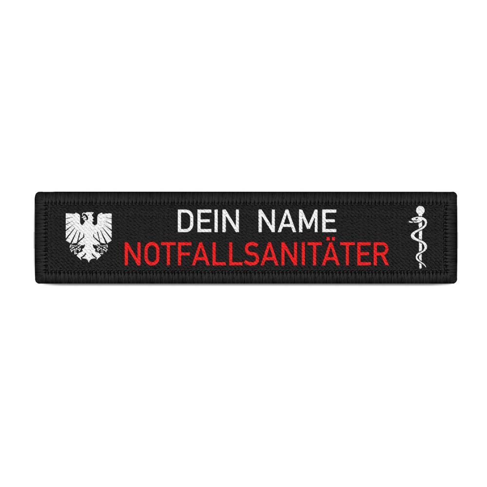Patch Adler NOTFALLSANITÄTER mit deinem Namen Feuerwehr Rettungsdienst #39903