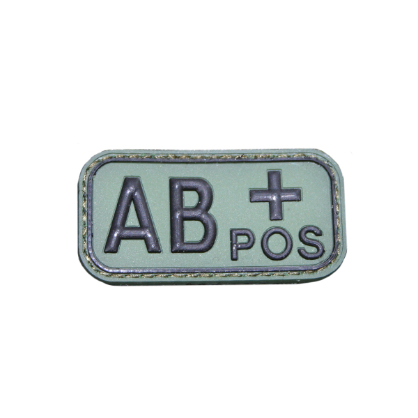 BW Blutgruppen Patch AB+ POS Erkennung Blut Sani Uniform Blood 5x2,5cm #18641