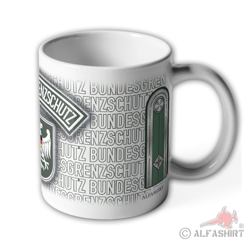 Tasse Oberwachtmeister BGS Bundesgrenzschutz Wappen Abzeichen Adler #23695