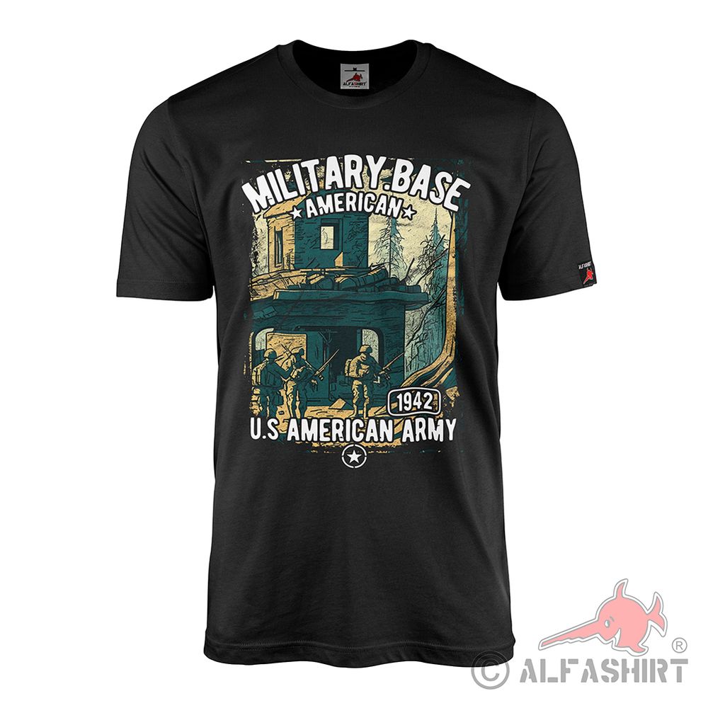 Military Outpost Amerika Army Base US Außenposten Soldaten T-shirt#42263