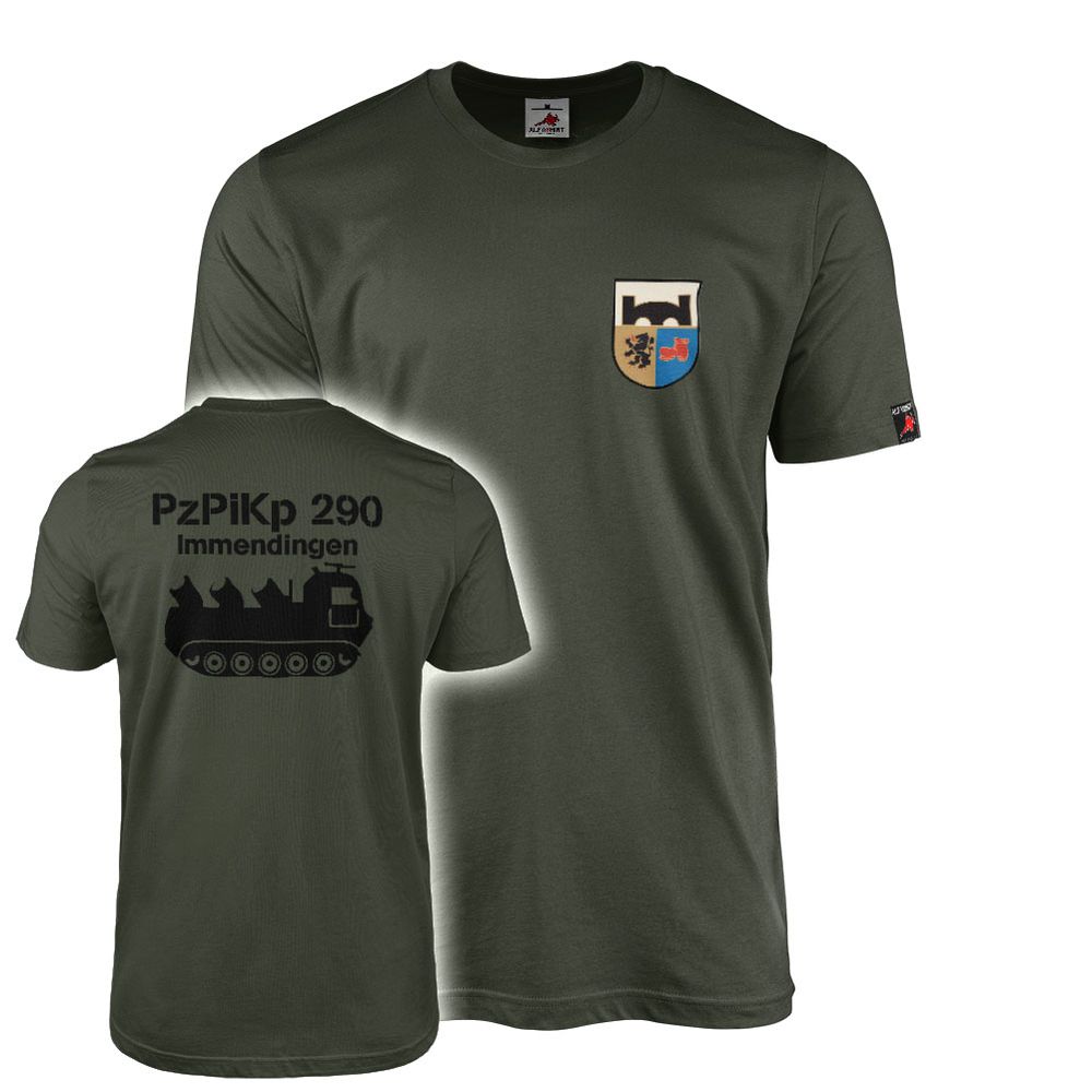 T-Shirt Olive Panzerpionierkompanie PzPiKp 290 Immendingen Minelayer #46843