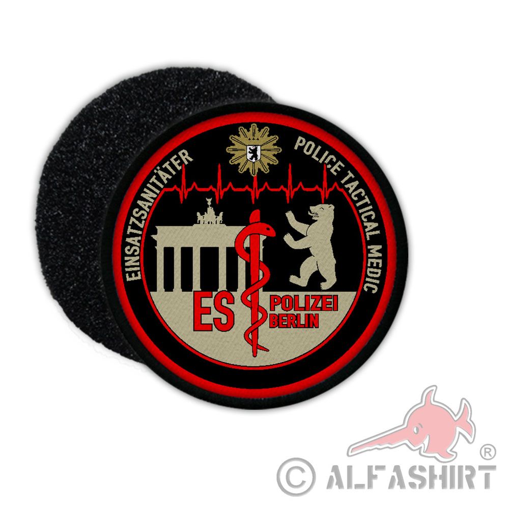 Patch Einsatzsanitäter Polizei Berlin Uniform Abzeichen ES RS NFS #35638