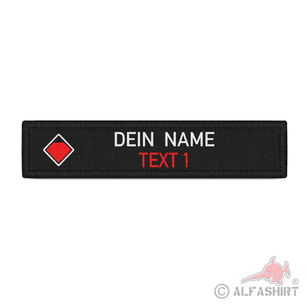Truppmann Namen-Schild Patch Feuerwehr Rettungdienst personalisierbar #40668
