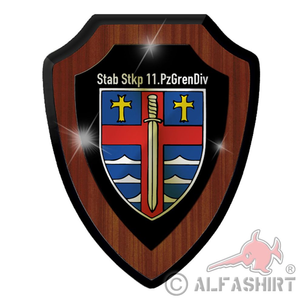 Wappenschild Stab StKp 11 PzGrenDiv Wappen Bundeswehr Badge # 38497