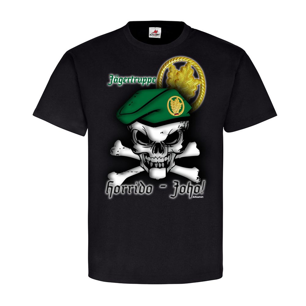 Jägegrtruppe Bundeswehr Soldat Jäger Schlachtruf JgBtl Horrido T Shirt #20356