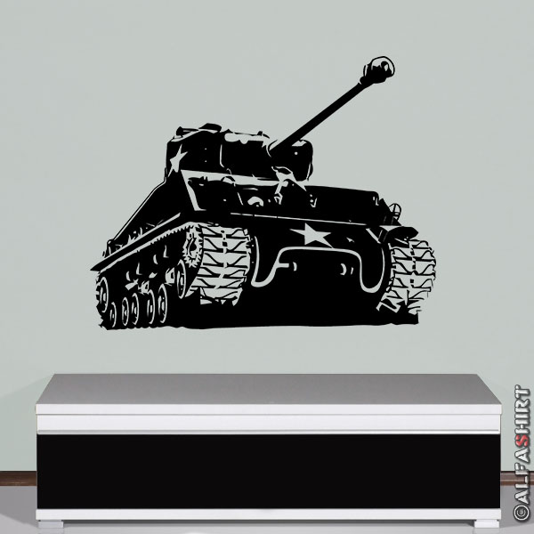 Sherman Firefly Us Army Tank Tank Battle Tank Wall Decal 45x58cm A608