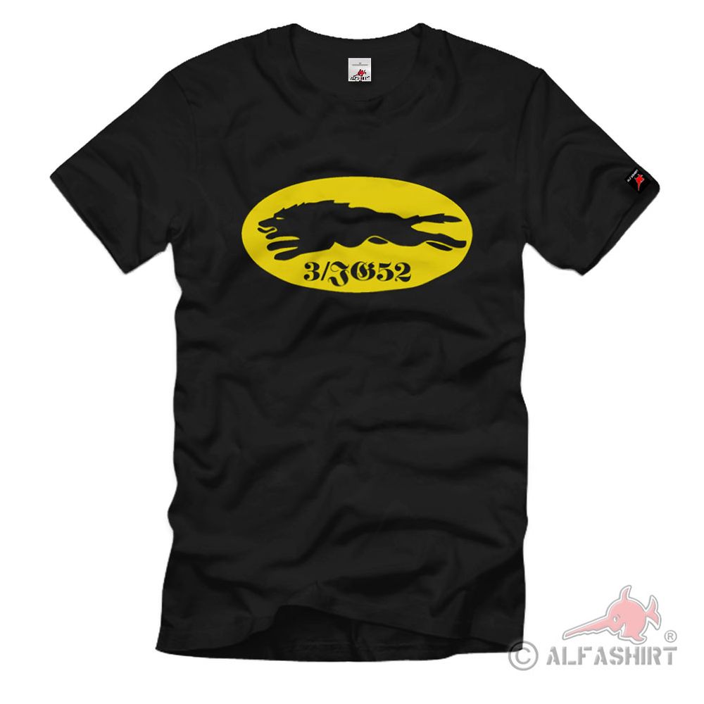 3 Jg 52 Luftwaffe Wk Jagdgeschwader Wappen Abzeichen Emblem T Shirt #2412
