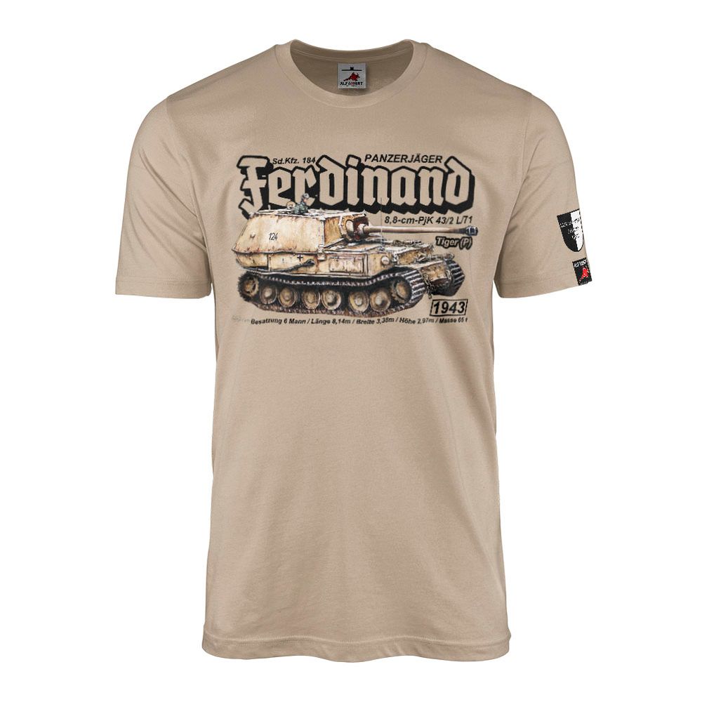 Lukas Wirp Panzerjäger Ferdinand Wh Panzer Kursk Painting Elephant T-Shirt #46074