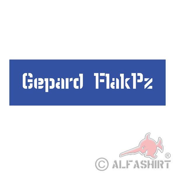 Lackierschablonenaufkleber Gepard  FlakPz Flakpanzer Bundeswehr 10x1,5cm A3693