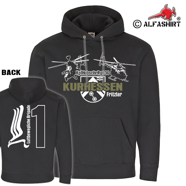 KpfHubschrRgt 36 LBwglBrig 1 Combat Helicopter Regiment Hoodie # 17038