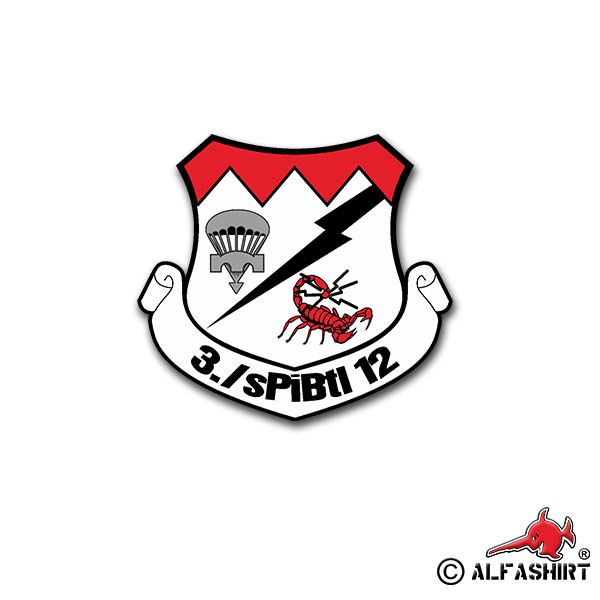 Sticker 3 sPiBtl 12 heavy Pioneer Battalion Company 5x5cm A735