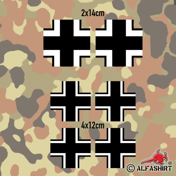 Sticker LW Beam Crosses SET 3 Air Force Cross Detection Me 109 A641
