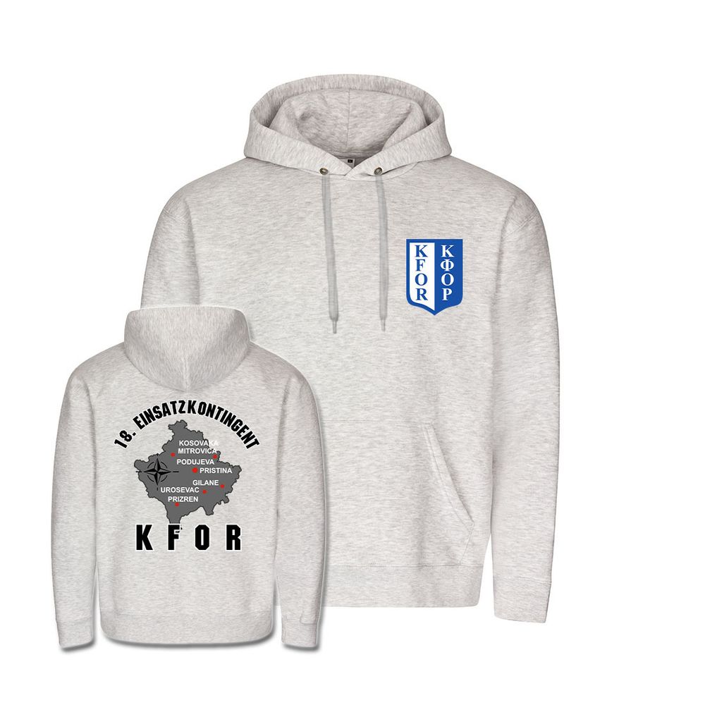 Hoodie 18 Einsatzkontingent KFOR Kosovo Nato Einsatz Balkan Bundeswehr #44472