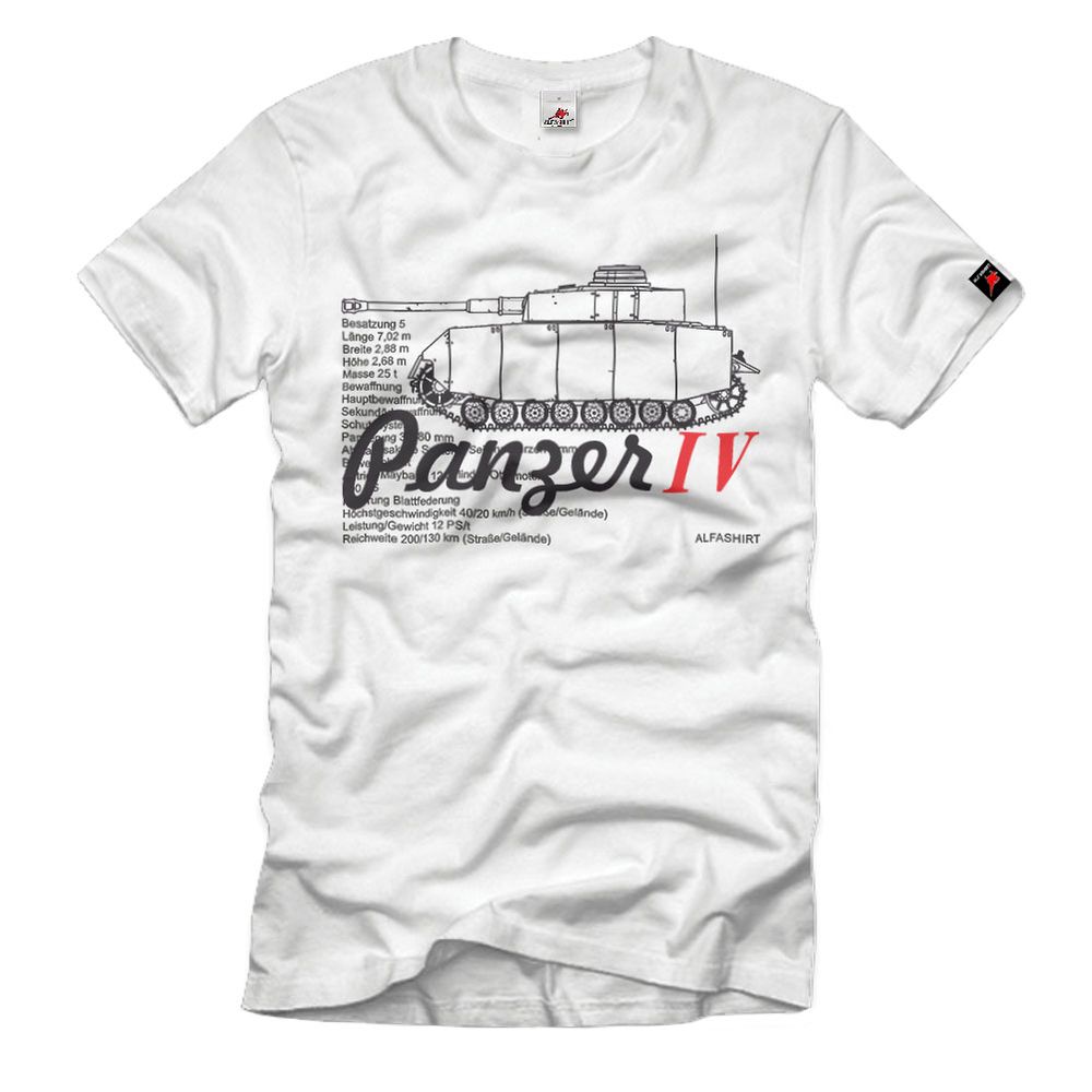 Panzer 4 IV Panzerkampfwagen Specifications Commander T-Shirt # 33031