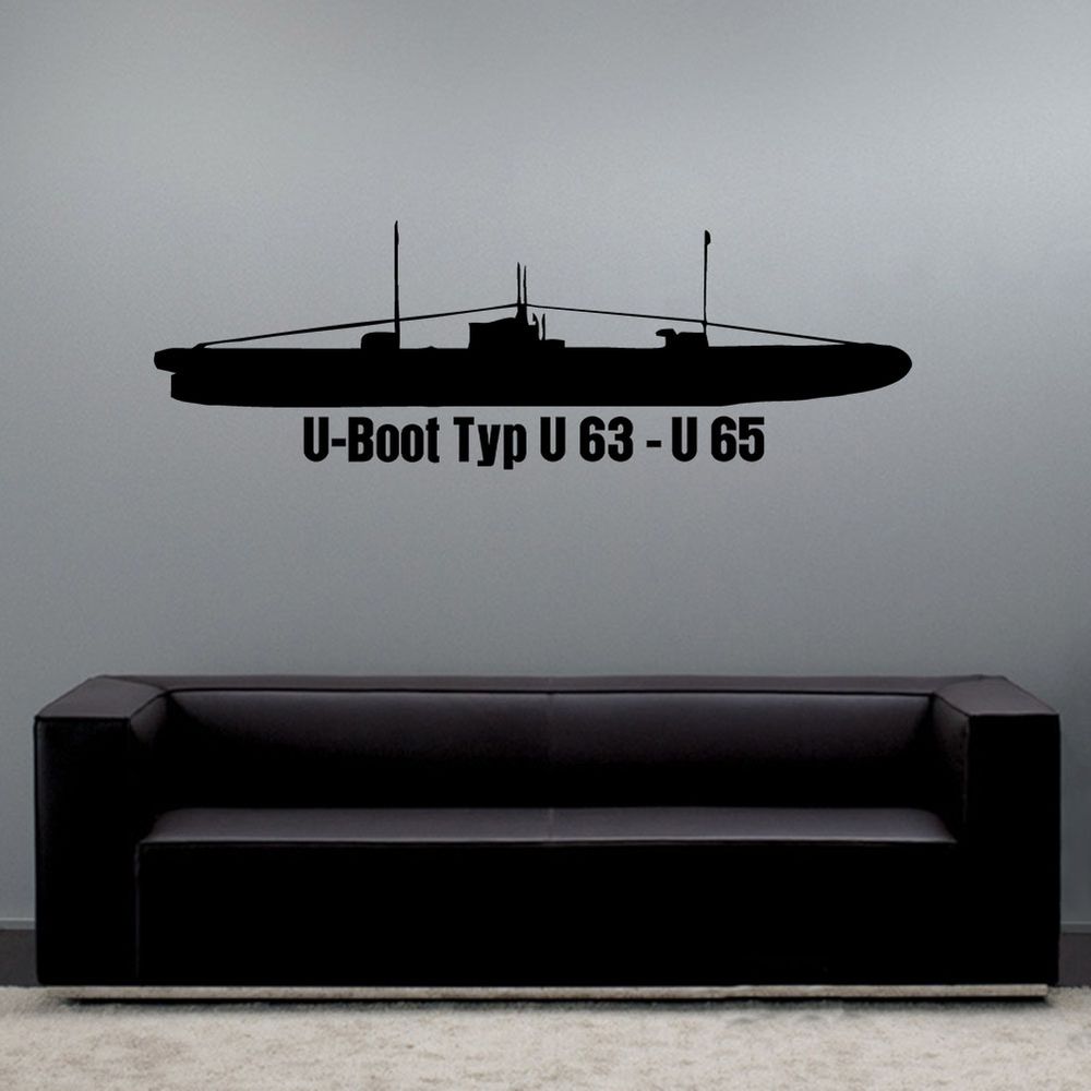 Wall tattoo type U 63 - U65 U64 4 submarine flotilla 1 submarine flotilla #A6185