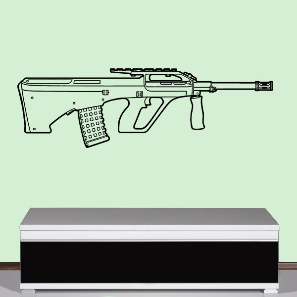 AUG StG 77 Wandtattoo Aufkleber Sturm-Gewehr Bundesheer Deko 120x40 cm #9988