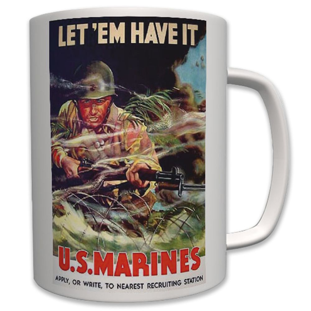 Militär Usa Marines Rekrutierungs Plakat Poster Wk - Tasse Becher Kaffee #6347