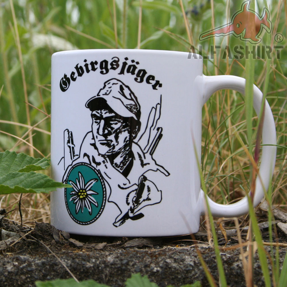 Gebirgsjäger Abzeichen Bundeswehr Edelweiß Tasse #16759