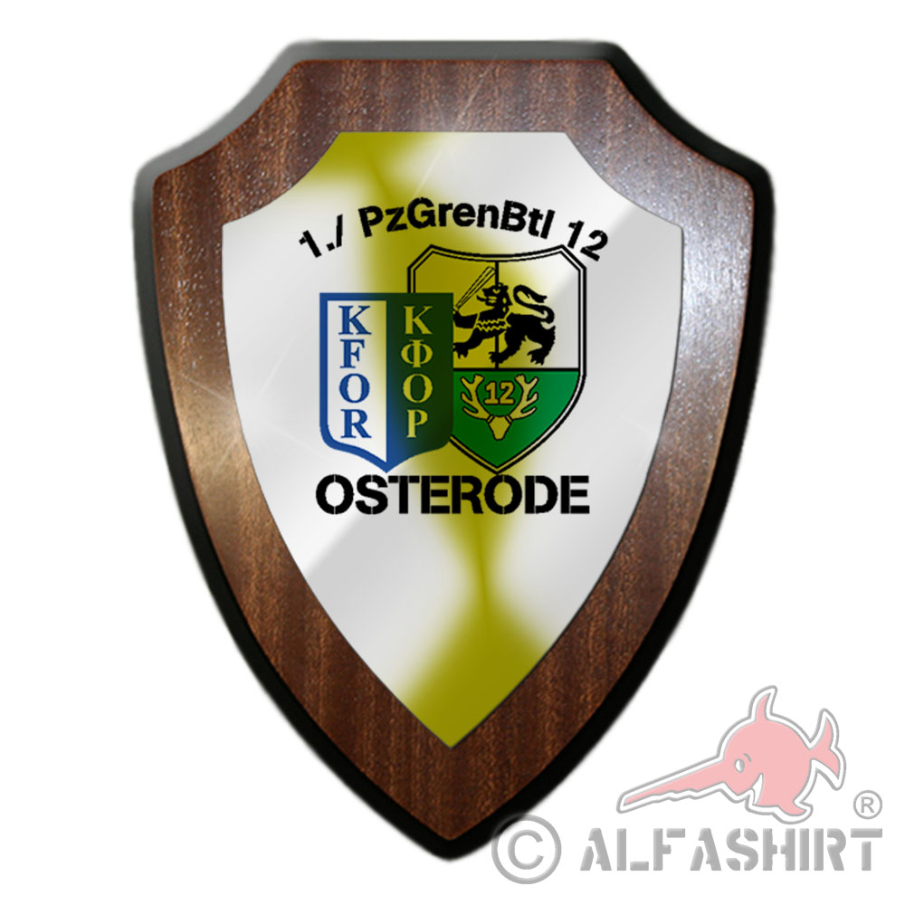 Wappenschild KFOR 1 PzGrenBtl 12 Panzergrenadier Bataillon BW Militär #27078