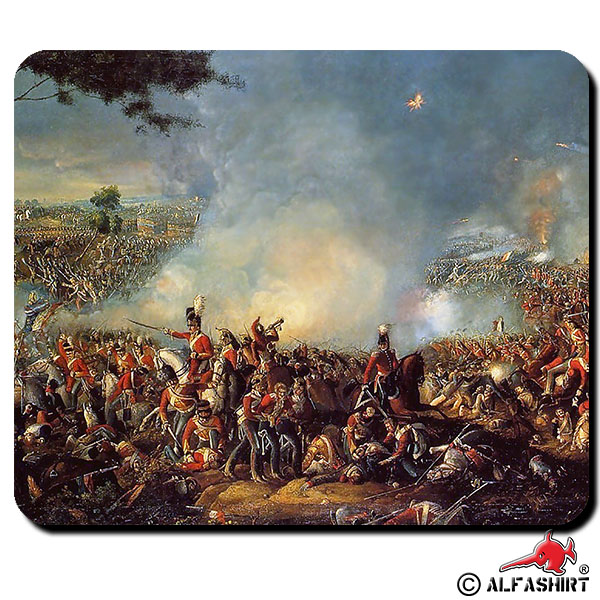 Schlacht bei Waterloo Gemälde Napoleon Engländer Franzosen 1815 Mauspad #16150