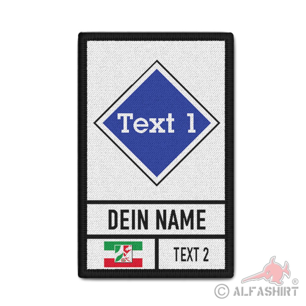 Patch Fachhelfer PersonFachgruppe Hilfswerk NRW Bürgerlogo 9,8x6cm #41266