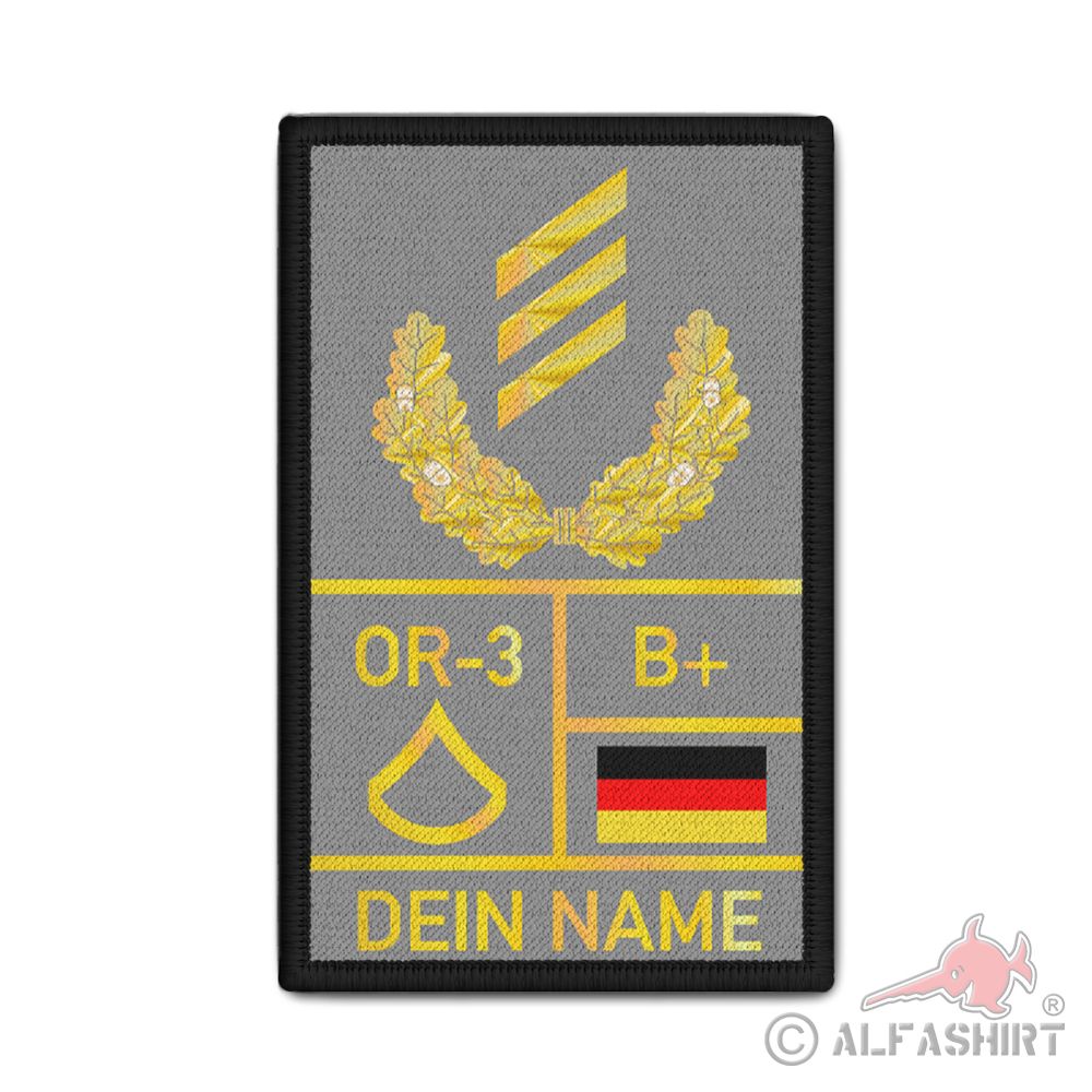 Rank Patch 9,8x6cm General HG Personalisiert Eichenlaub Abschiedsgeschenk #38880
