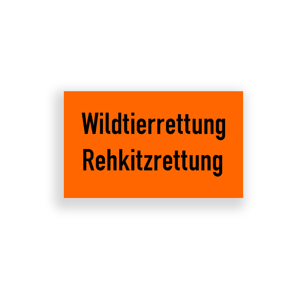 Aufkleber Orange Wildtierrettung Rehkitzrettung Wildtier Wild 5x3cm #A6101