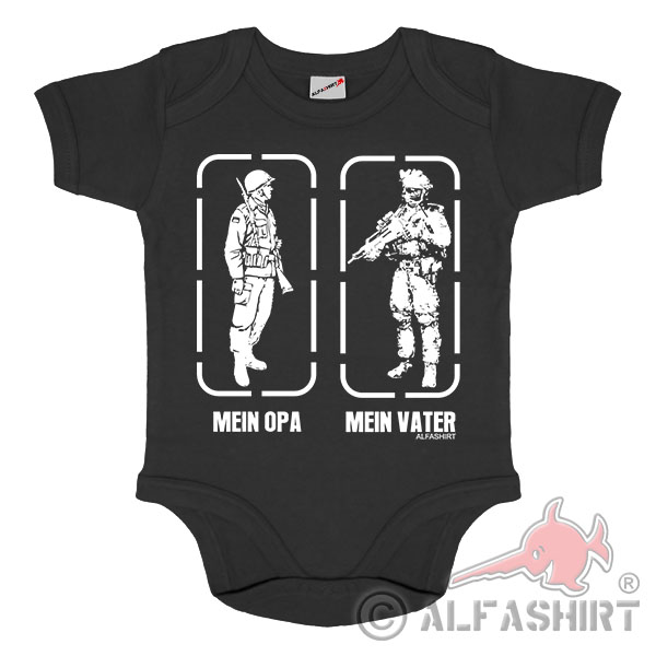 Baby Strampler Baby Body Mein OPA - PAPA Bundeswehr Soldat stolz #40050
