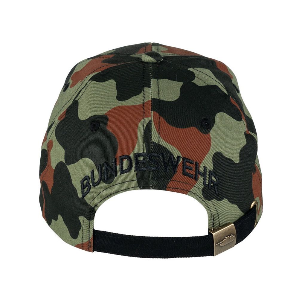 Baseball cap with embroidered Leopard 2 tank design, 1979 camouflage pattern #47580