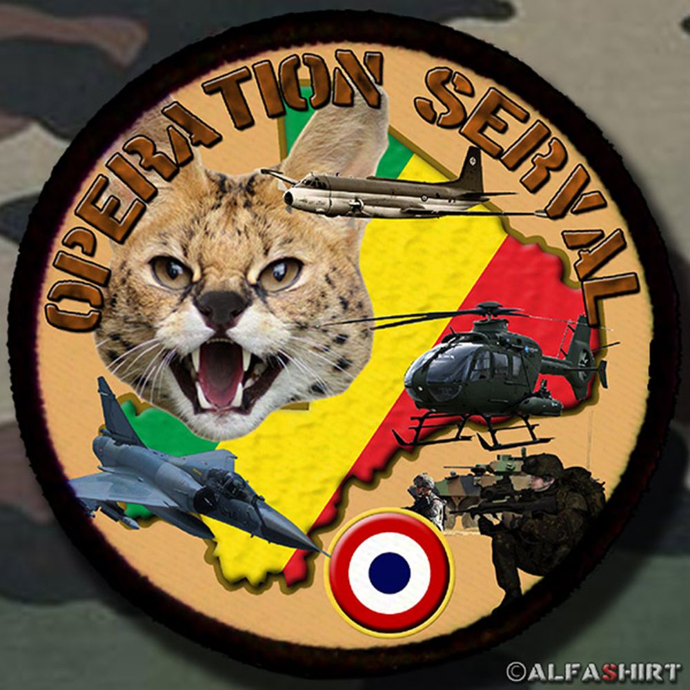 Patch / Aufnäher - Operation Serval - Frankreich - Mali - Coat of Arms #6950