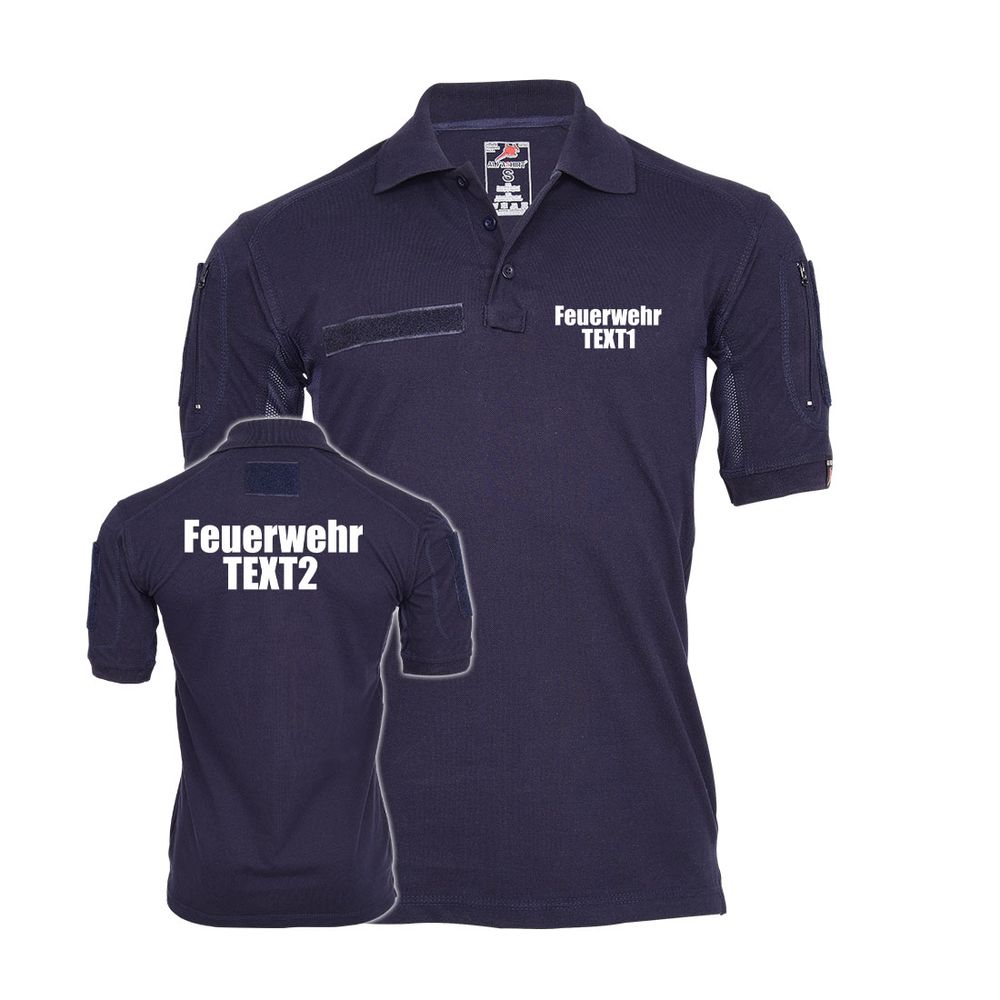 Tactical Poloshirt personalisierbar Feuerwehr FF Ortschaft Name Kreis #46182