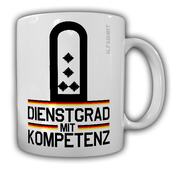 Tasse Stabshauptmann Dienstgrad StHptm Militär Rangabzeichen Becher #20706
