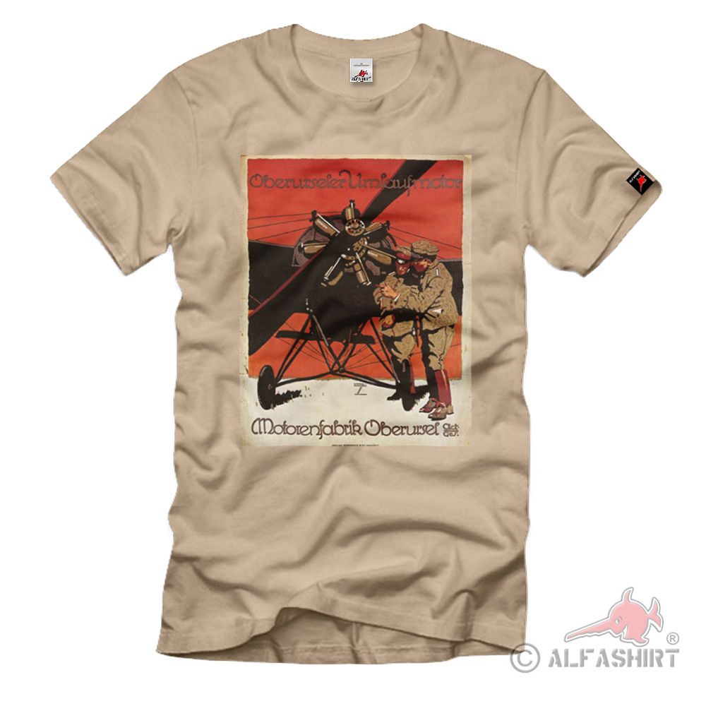 Oberurseler Umlaufmotor Motorenfabrik Oberursel Plakat Werbung WW1 T-Shirt#36959
