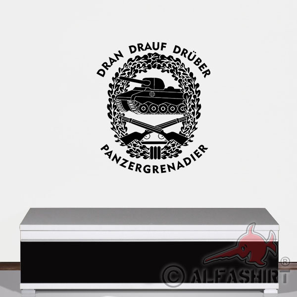 Wall Decal Panzergrenadier PzGren BW Badge Marder sPz Beret 52x45cm # A3051