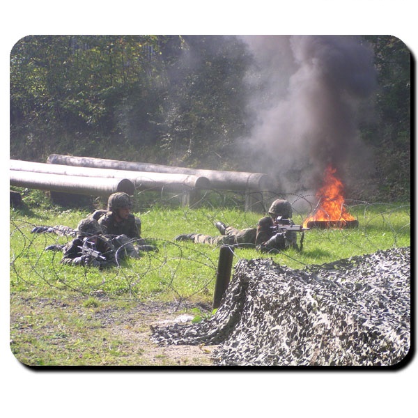 Hindernisbahn Bundeswehr HIBA Grundausbildung AGA BW Militär - Mauspad #9776
