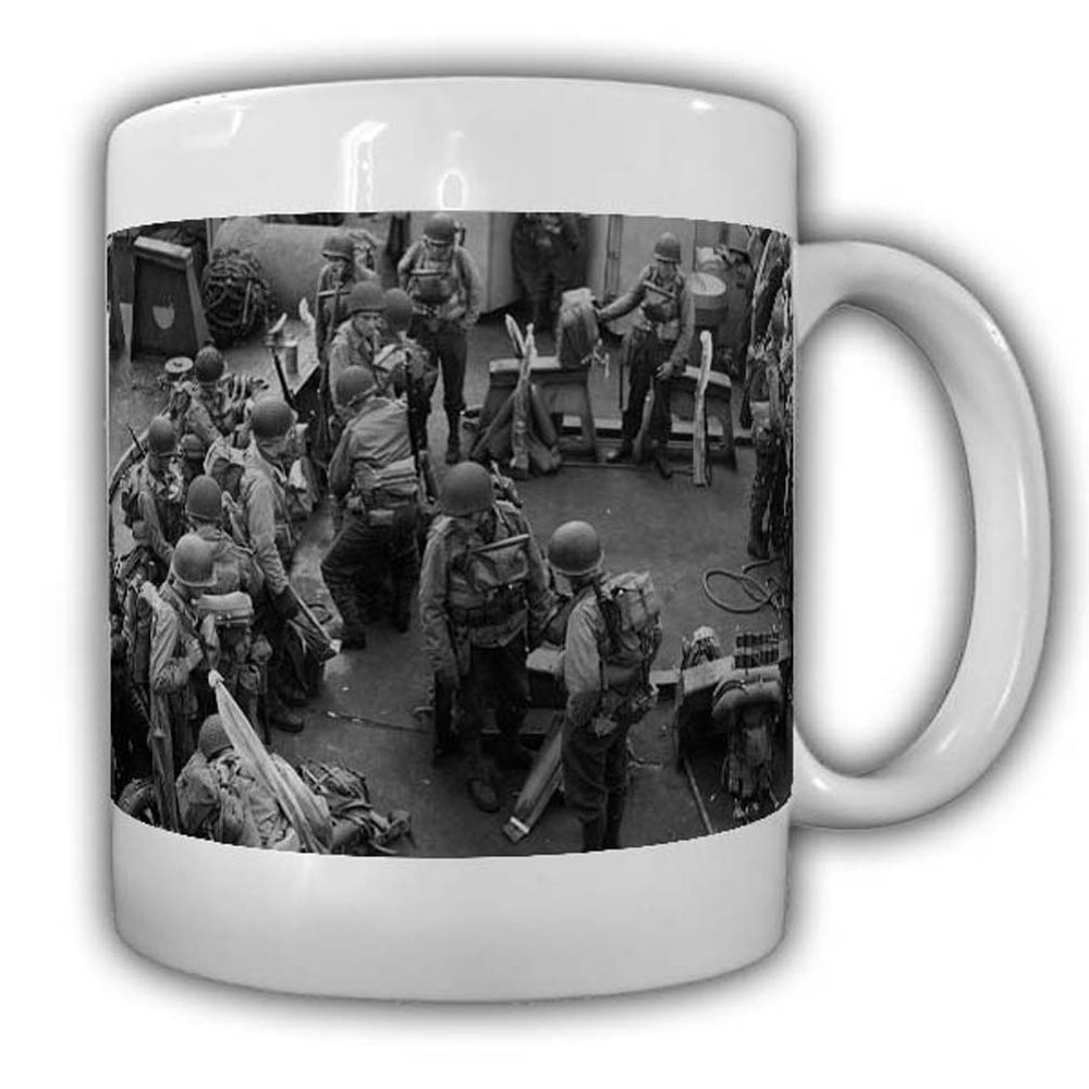 US Lager Tasse Soldaten Normandie D-Day Besprechung Militär Army Airborne#22520