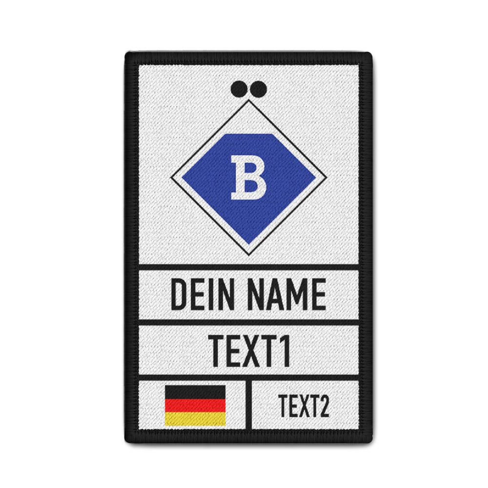 Rank Patch personalisierbar Hilfswerk Fachgruppe B Bergung Bergungsgruppe #42742