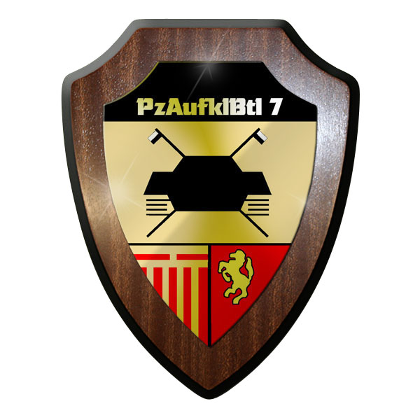 Wappenschild / Wandschild - PzAufklBtl 7 Panzeraufklärungsbataillon Bund #8838