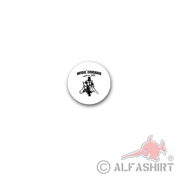 INFIDEL TM CRUSARDER Aufkleber Sticker Ungläubig Islam Kreuzritter 7x7#A4009