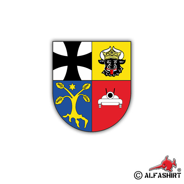 Sticker PzBtl 403 Tank Battalion BW Coat of Arms 6x7cm A1657