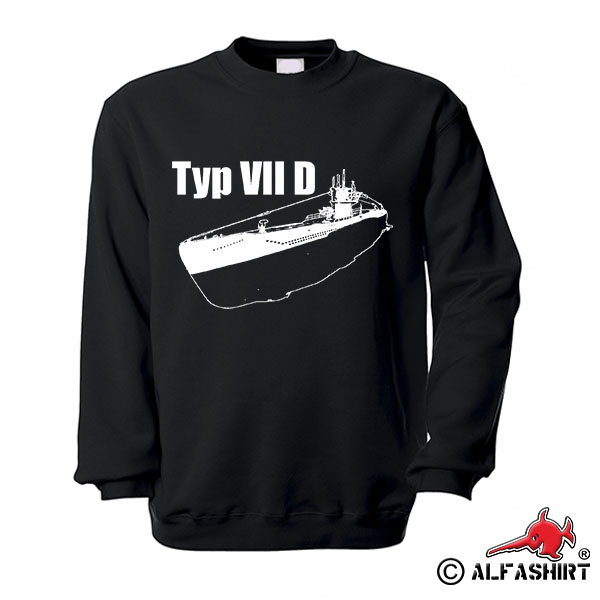 U-Boot Typ VII D 7 D Marine Marine Untersee Boot Bauserie Pullover #17016