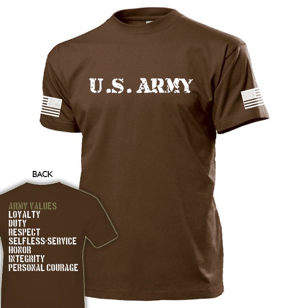U.S. Army Values United States Soldier Treu Ehre Loyalität Kodex Schwur Motto Marines Neavy Seals - T Shirt #15866