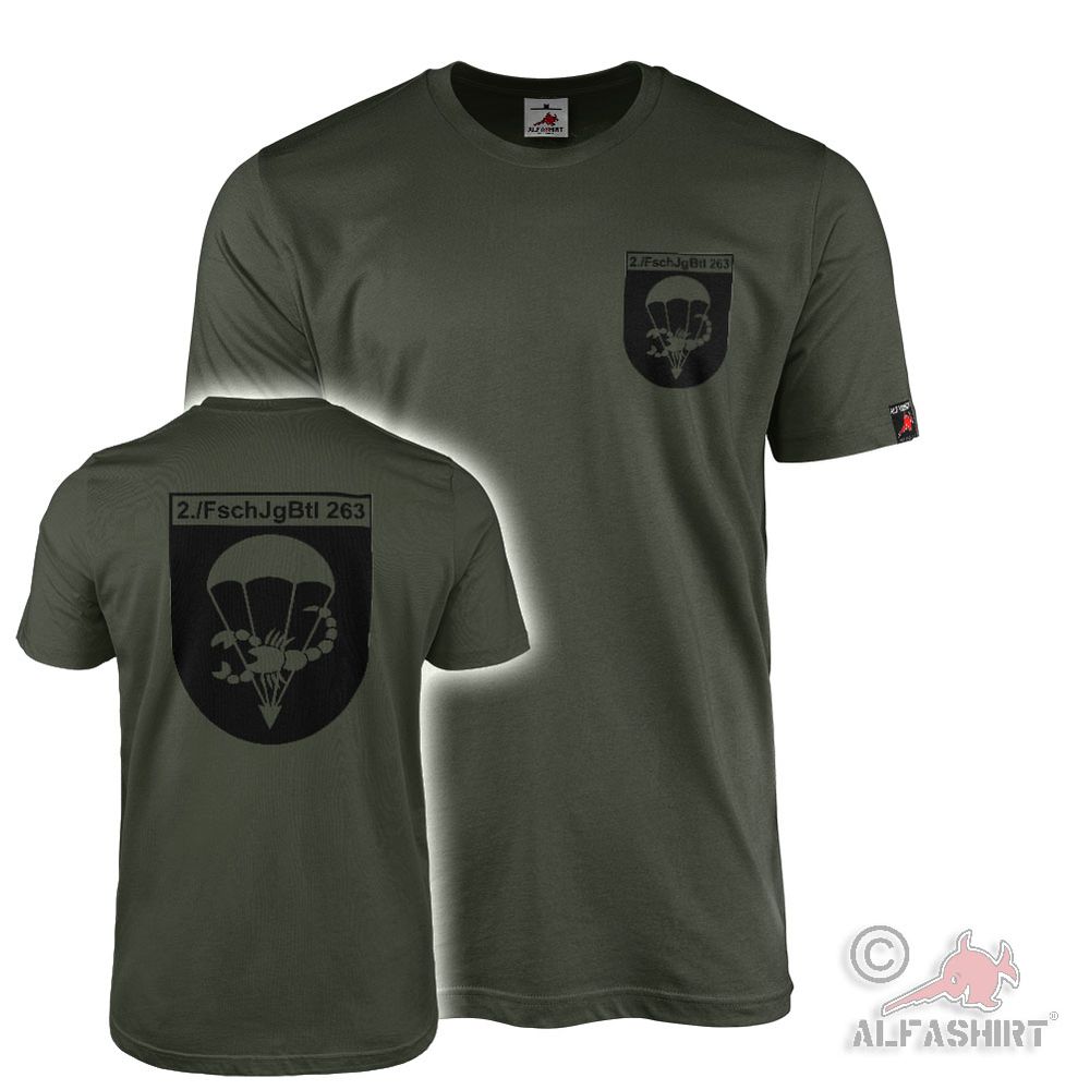 T-Shirt 2nd Company FschJgBtl Parachute Battalion 263 BW LLBrig 26 #45973