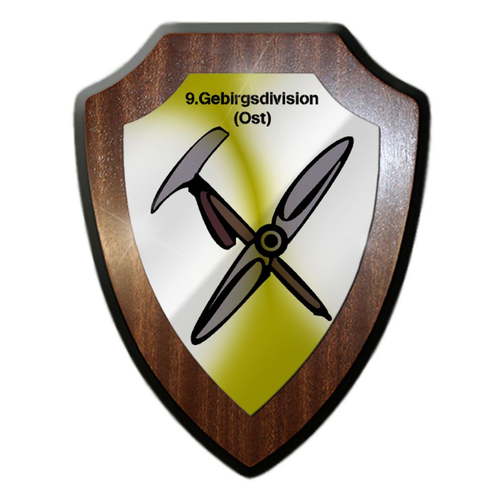 Wappenschild 9 Ost Gebirgsdivision Großverband Heer Wappen Abzeichen #31593