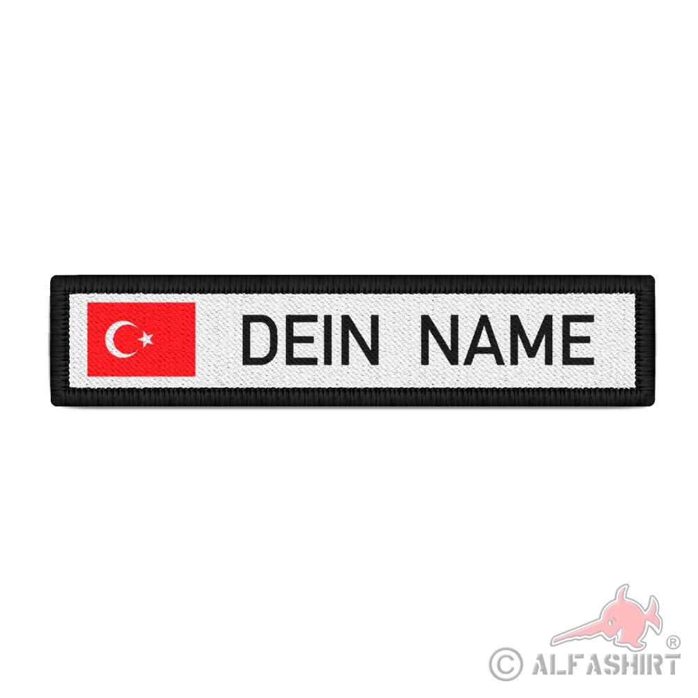 Türkei Namens Patch mit Fahne Text personalisierbar Türk Mondstern  #40085