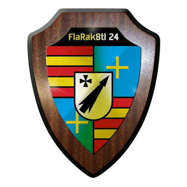 Wappenschild /- FlaRakBtl 24 Flugabwehrraketenbataillon Flugabwehr Bw #10032 w