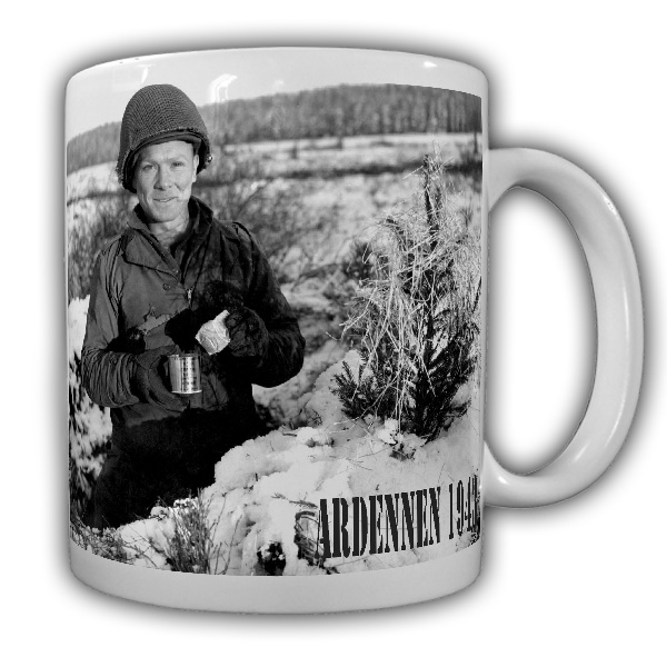 Tasse US Soldaten in den Ardennen Hürtgenwald Kleinhau Vossennack Eifel #22248