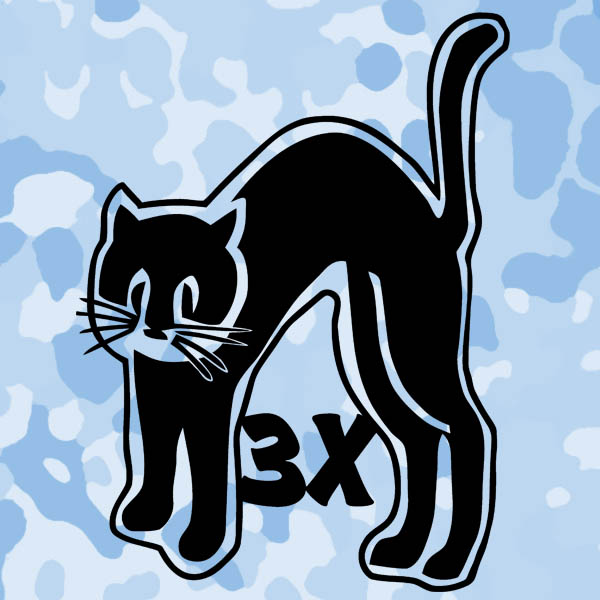 Sticker 3x Black Cat Nr2 U Boot Coat of Arms Badge 10x7cm # A057