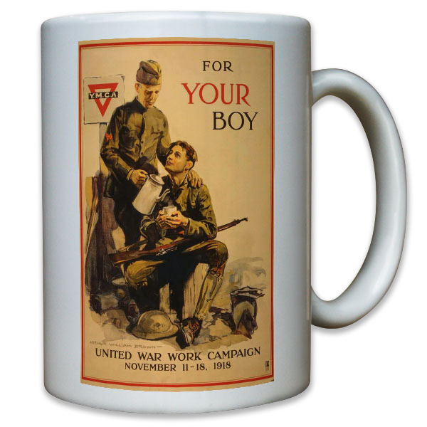 YMCA United War Work Campaign Werbe Plakat erster Weltkrieg - Tasse #11370
