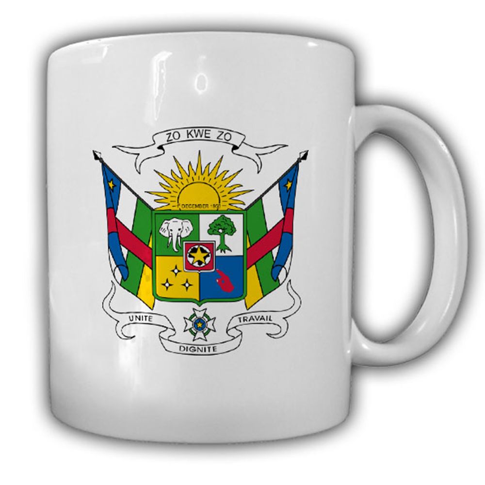 Tasse Zentralafrikanische Republik Wappen Emblem Kaffee Becher #14033